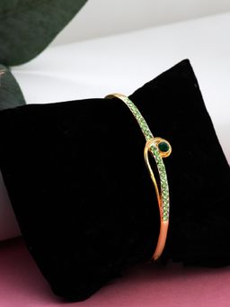 Estele - Gold Plated Elegant Bracelet with Crystals for Girls and Women